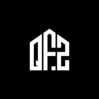 QFZ letter logo design on BLACK background. QFZ creative initials letter logo concept. QFZ letter design. vector