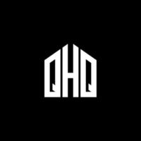 QHQ letter logo design on BLACK background. QHQ creative initials letter logo concept. QHQ letter design. vector