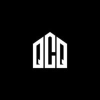 QCQ letter logo design on BLACK background. QCQ creative initials letter logo concept. QCQ letter design. vector