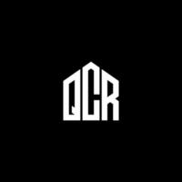QCR letter design.QCR letter logo design on BLACK background. QCR creative initials letter logo concept. QCR letter design. vector
