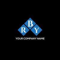 RBY letter logo design on BLACK background. RBY creative initials letter logo concept. RBY letter design. vector