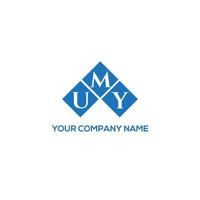 UMY creative initials letter logo concept. UMY letter design.UMY letter logo design on WHITE background. UMY creative initials letter logo concept. UMY letter design. vector