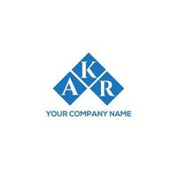 akr letter design.akr letter logo design sobre fondo blanco. concepto de logotipo de letra de iniciales creativas akr. akr letter design.akr letter logo design sobre fondo blanco. a vector