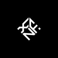 diseño de logotipo de letra xfn sobre fondo negro. concepto de logotipo de letra de iniciales creativas xfn. diseño de letras xfn. vector