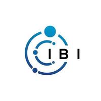 Diseño de logotipo de tecnología de letras ibi sobre fondo blanco. ibi creative initials letter it concepto de logotipo. diseño de letras ibi. vector
