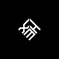 diseño de logotipo de letra xhm sobre fondo negro. concepto de logotipo de letra de iniciales creativas xhm. diseño de letras xhm. vector