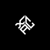 diseño del logotipo de la letra xca sobre fondo negro. concepto de logotipo de letra de iniciales creativas xca. diseño de letras xca. vector