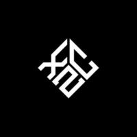 XCZ letter logo design on black background. XCZ creative initials letter logo concept. XCZ letter design. vector