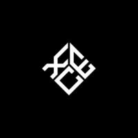 XEC letter logo design on black background. XEC creative initials letter logo concept. XEC letter design. vector