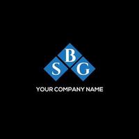 SBG letter logo design on BLACK background. SBG creative initials letter logo concept. SBG letter design. vector