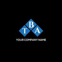 TBA letter logo design on BLACK background. TBA creative initials letter logo concept. TBA letter design. vector