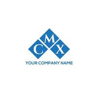 CMX letter logo design on WHITE background. CMX creative initials letter logo concept. CMX letter design. vector