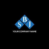 SBJ creative initials letter logo concept. SBJ letter design.SBJ letter logo design on BLACK background. SBJ creative initials letter logo concept. SBJ letter design. vector