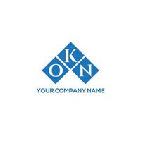 diseño de logotipo de letra okn sobre fondo blanco. okn creative iniciales carta logo concepto. buen diseño de letras. vector