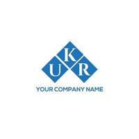 UKR letter logo design on WHITE background. UKR creative initials letter logo concept. UKR letter design. vector