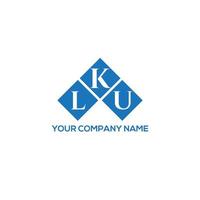 Diseño de letras lku. Diseño de logotipo de letras lku sobre fondo blanco. concepto de logotipo de letra de iniciales creativas de lku. Diseño de letras lku. Diseño de logotipo de letras lku sobre fondo blanco. yo vector