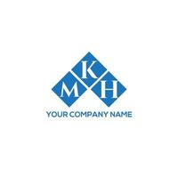 MKH letter logo design on WHITE background. MKH creative initials letter logo concept. MKH letter design. vector