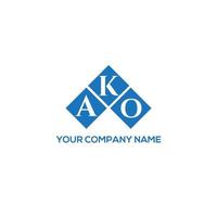 AKO letter design.AKO letter logo design on WHITE background. AKO creative initials letter logo concept. AKO letter design.AKO letter logo design on WHITE background. A vector