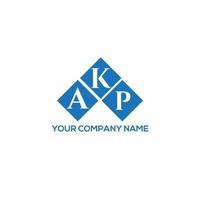 diseño de logotipo de letra akp sobre fondo blanco. concepto de logotipo de letra de iniciales creativas akp. diseño de letras akp. vector