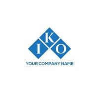 IKO letter logo design on WHITE background. IKO creative initials letter logo concept. IKO letter design. vector