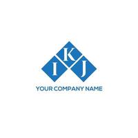 IKJ letter logo design on WHITE background. IKJ creative initials letter logo concept. IKJ letter design. vector