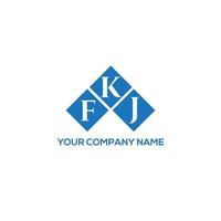 diseño de logotipo de letra fkj sobre fondo blanco. concepto de logotipo de letra de iniciales creativas fkj. diseño de letras fkj. vector