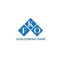 FKO letter design.FKO letter logo design on WHITE background. FKO creative initials letter logo concept. FKO letter design.FKO letter logo design on WHITE background. F vector