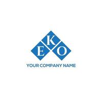 EKO letter logo design on WHITE background. EKO creative initials letter logo concept. EKO letter design. vector