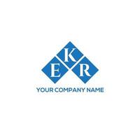 EKR letter logo design on WHITE background. EKR creative initials letter logo concept. EKR letter design. vector