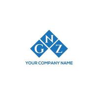GNZ letter logo design on WHITE background. GNZ creative initials letter logo concept. GNZ letter design. vector