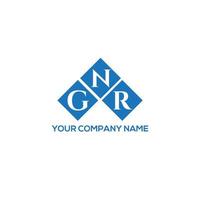 diseño de logotipo de letra gnr sobre fondo blanco. concepto de logotipo de letra de iniciales creativas gnr. diseño de letras gnr. vector