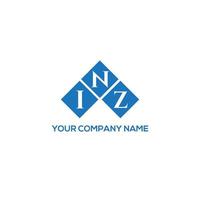 INZ letter logo design on WHITE background. INZ creative initials letter logo concept. INZ letter design. vector