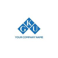 GKU letter design.GKU letter logo design on WHITE background. GKU creative initials letter logo concept. GKU letter design.GKU letter logo design on WHITE background. G vector