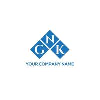 diseño de logotipo de letra gnk sobre fondo blanco. concepto de logotipo de letra de iniciales creativas gnk. diseño de letras gnk. vector