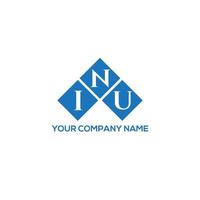 diseño de logotipo de letra inu sobre fondo blanco. concepto de logotipo de letra de iniciales creativas inu. diseño de letras inu. vector