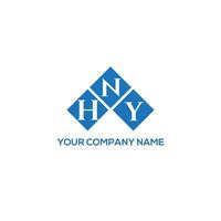 diseño de logotipo de letra hny sobre fondo blanco. concepto de logotipo de letra de iniciales creativas hny. diseño de letra hny. vector