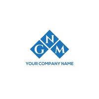 gnm letter design.gnm letter logo design sobre fondo blanco. concepto de logotipo de letra de iniciales creativas gnm. gnm letter design.gnm letter logo design sobre fondo blanco. gramo vector
