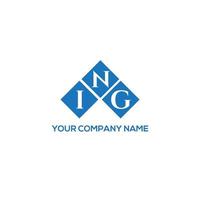 concepto creativo del logotipo de la letra de las iniciales. diseño de letra ing. diseño de logotipo de letra ing sobre fondo blanco. concepto creativo del logotipo de la letra de las iniciales. diseño de carta ing. vector