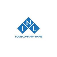 INL letter design.INL letter logo design on WHITE background. INL creative initials letter logo concept. INL letter design.INL letter logo design on WHITE background. I vector