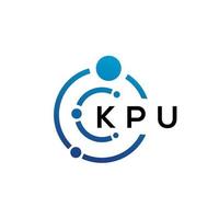 KPU letter technology logo design on white background. KPU creative initials letter IT logo concept. KPU letter design. vector