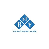 diseño de logotipo de letra bny sobre fondo blanco. concepto de logotipo de letra de iniciales creativas bny. diseño de letras bny. vector