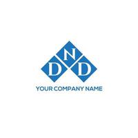 DND letter logo design on WHITE background. DND creative initials letter logo concept. DND letter design. vector