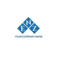 ENZ letter logo design on WHITE background. ENZ creative initials letter logo concept. ENZ letter design. vector