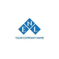 ENL letter logo design on WHITE background. ENL creative initials letter logo concept. ENL letter design. vector