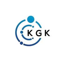 Diseño de logotipo de tecnología de letras kgk sobre fondo blanco. kgk creative initials letter it logo concepto. diseño de letras kgk. vector