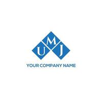 UMJ letter logo design on WHITE background. UMJ creative initials letter logo concept. UMJ letter design. vector