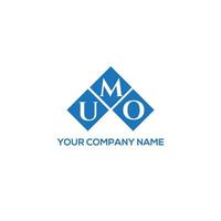 UMO letter logo design on WHITE background. UMO creative initials letter logo concept. UMO letter design. vector