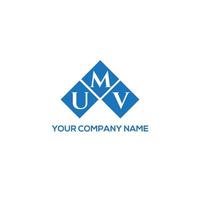 UMV letter logo design on WHITE background. UMV creative initials letter logo concept. UMV letter design. vector