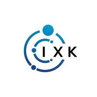IXK letter technology logo design on white background. IXK creative initials letter IT logo concept. IXK letter design. vector