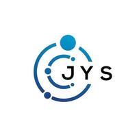 diseño de logotipo de tecnología de letras jys sobre fondo blanco. jys creative initials letter it logo concepto. diseño de letras jys. vector